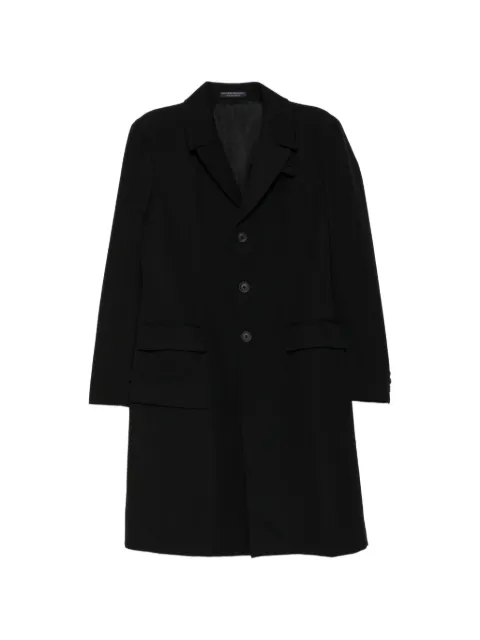 Yohji Yamamoto abrigo con solapa de muesca y botones