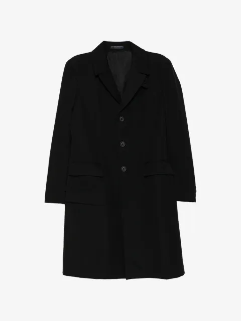 Yohji Yamamoto abrigo con solapa de muesca y botones