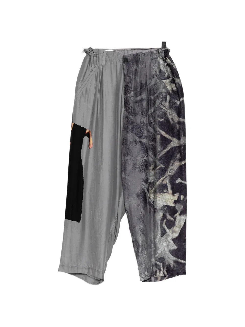 Yohji Yamamoto Pantaloni Unbalanced - Grigio