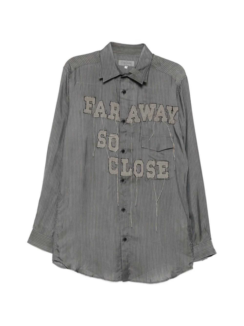 Yohji Yamamoto Camicia gessata - Grigio