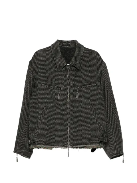 Yohji Yamamoto hem-fringe jacket