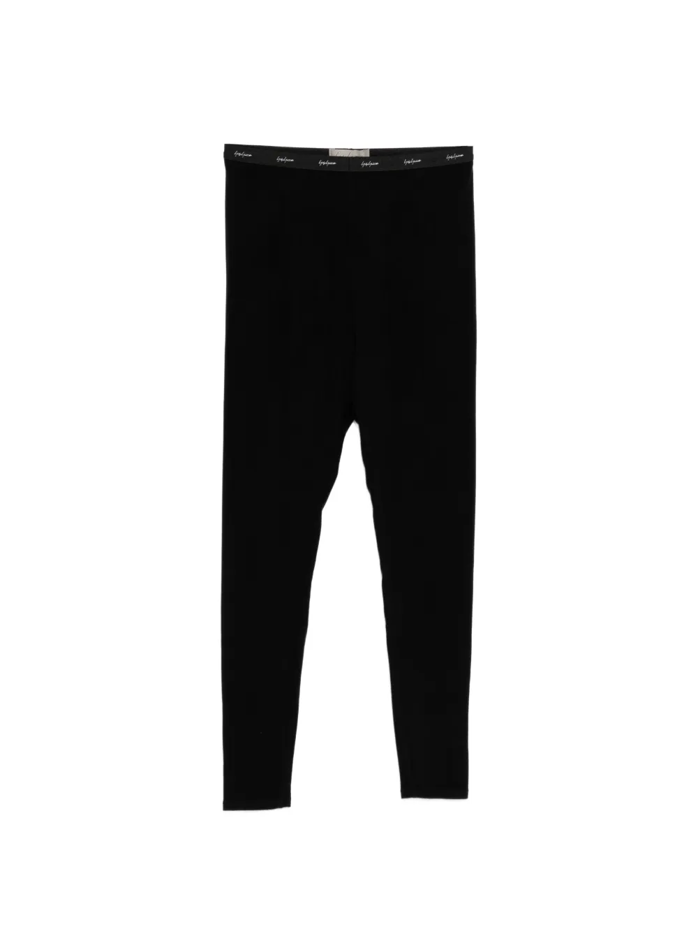Yohji Yamamoto logo-waistband leggings - Nero