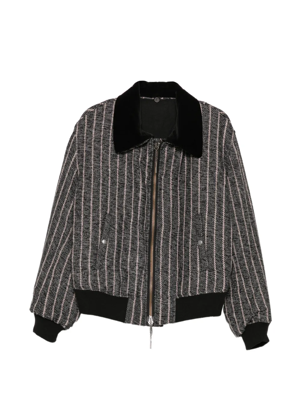Yohji Yamamoto Giacca a righe - Grigio