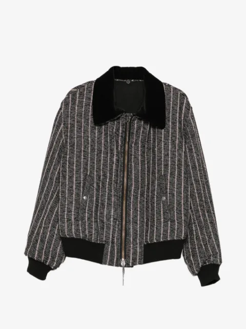 Yohji Yamamoto veste zippée à rayures