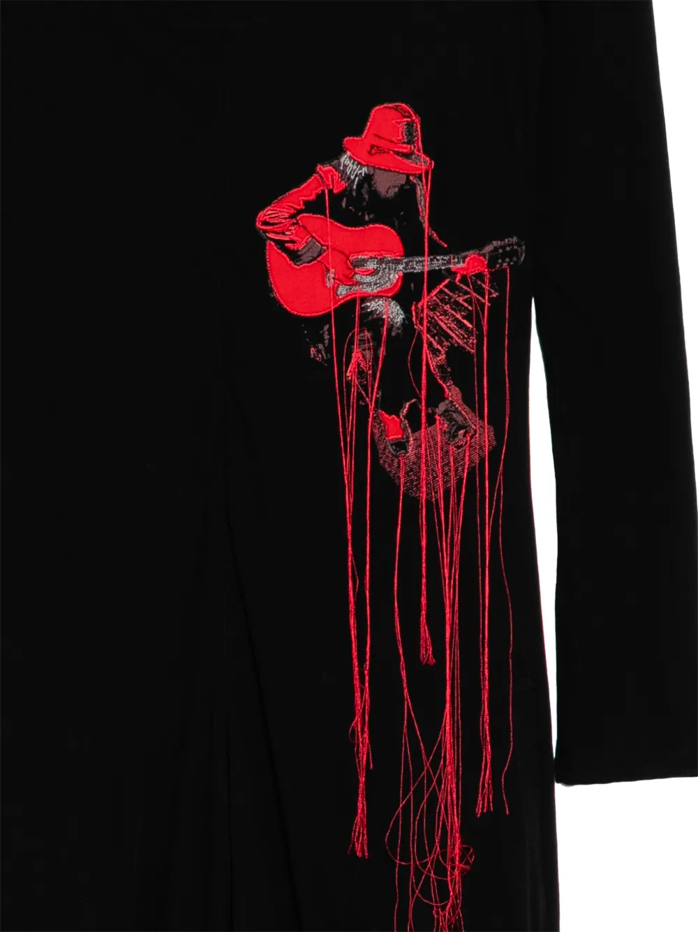Yohji Yamamoto Jumpsuit met borduurwerk Zwart