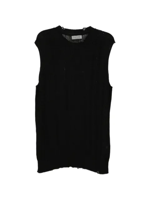 Yohji Yamamoto rope-pattern distressed vest