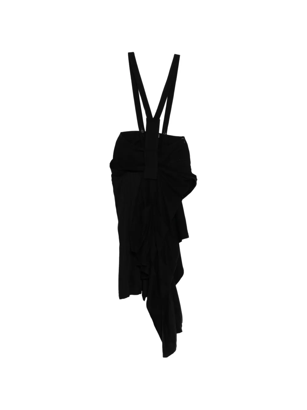 Yohji Yamamoto asymmetric wide-suspender skirt - Schwarz