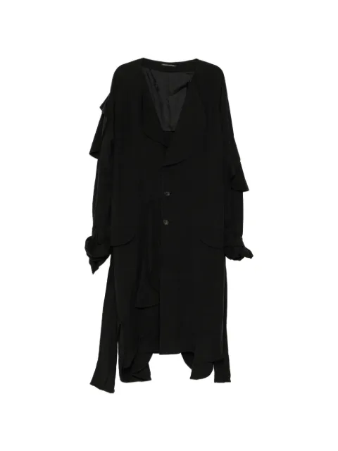 Yohji Yamamoto layered-detail coat