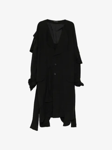 Yohji Yamamoto Mantel im Layering-Look