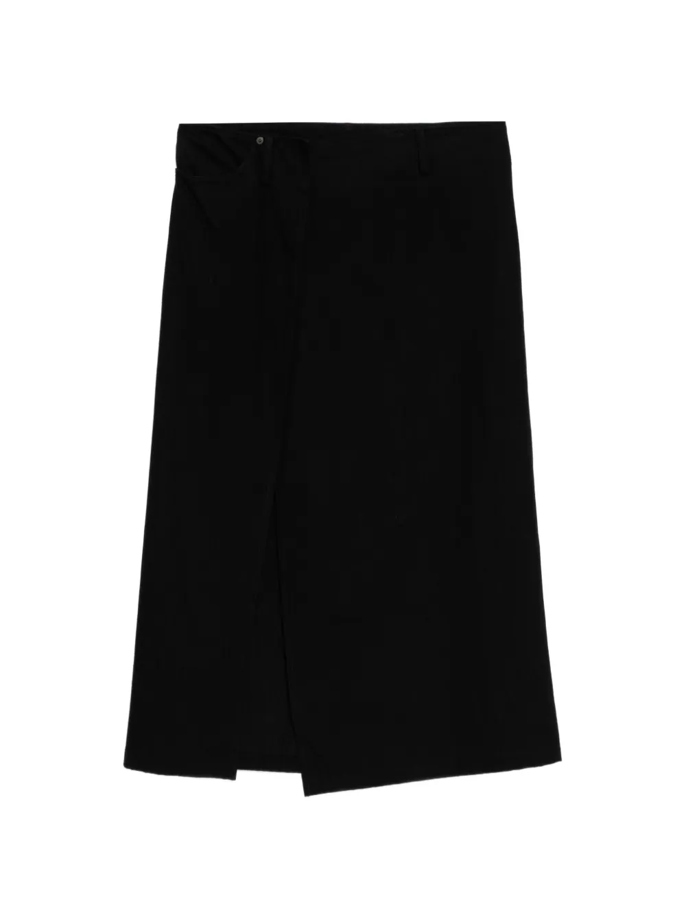 Yohji Yamamoto uneven-yarn maxi skirt - Nero
