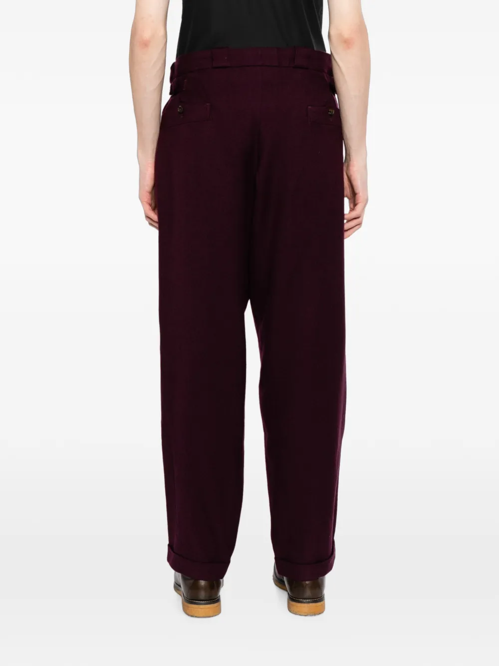 Yohji Yamamoto Plooibroek met rits Paars