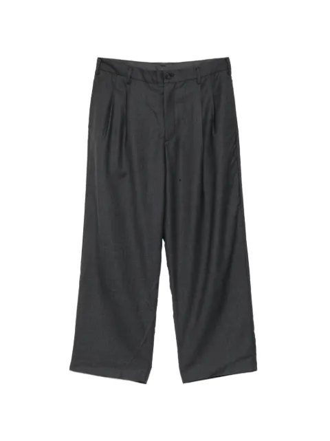 Yohji Yamamoto pantalones de lana con pinzas
