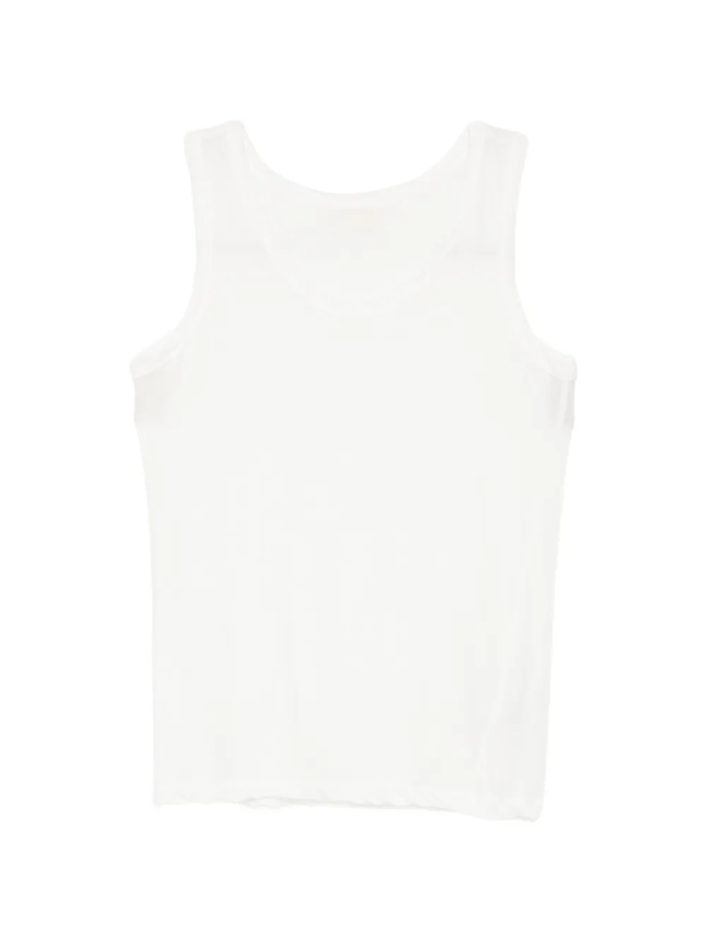 Yohji Yamamoto Canotta con design a incrocio - Bianco