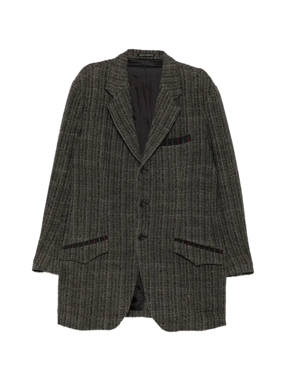 Yohji Yamamoto Sakko mit Fischgrätenmuster - Grau