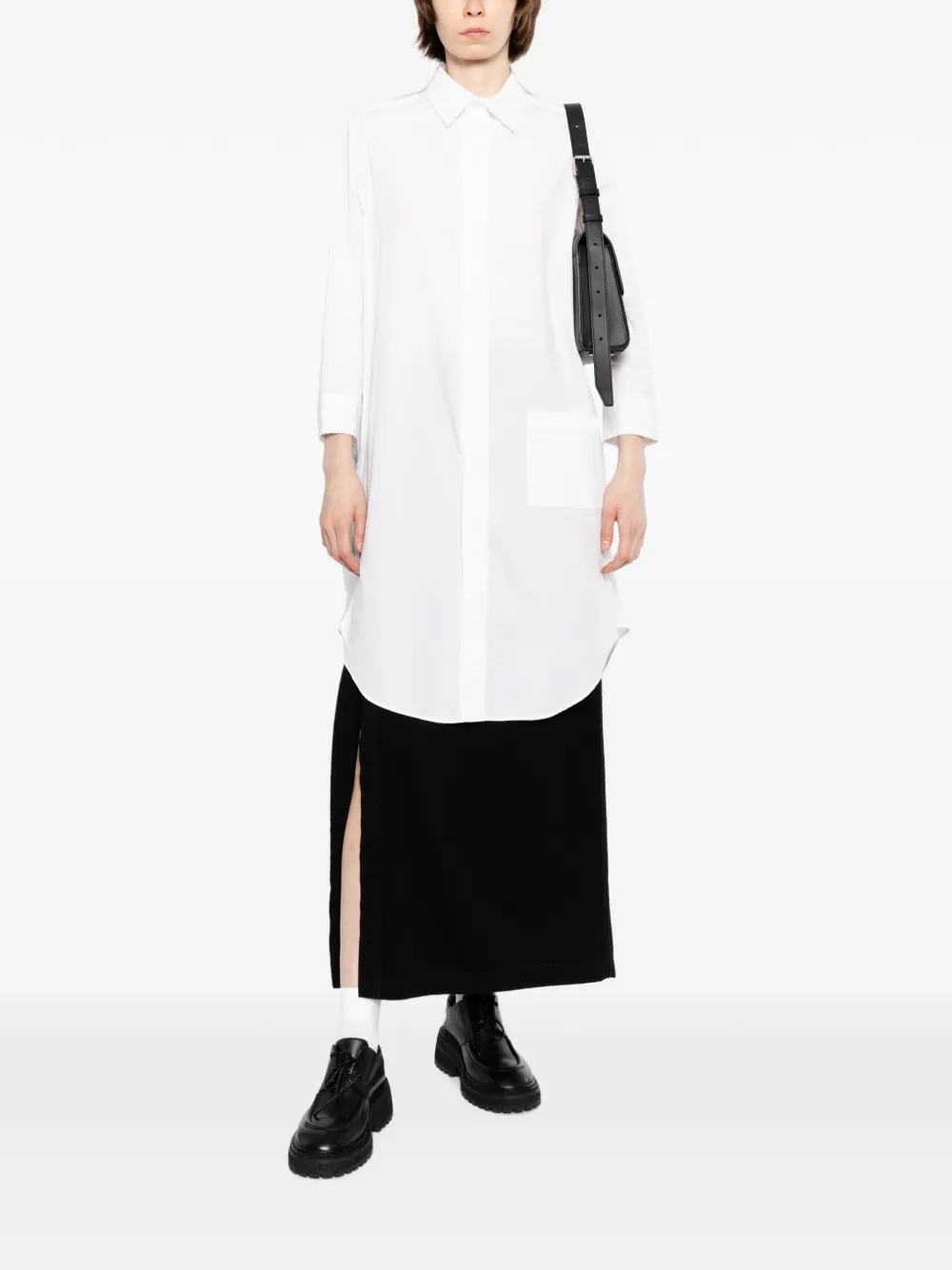 Yohji Yamamoto Blouse met katoenen print Wit