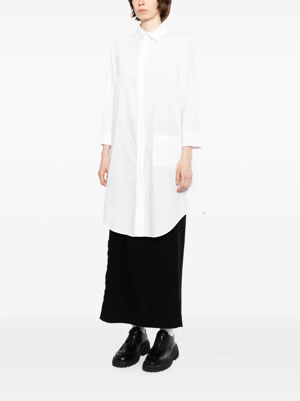 Yohji Yamamoto Blouse met katoenen print Wit