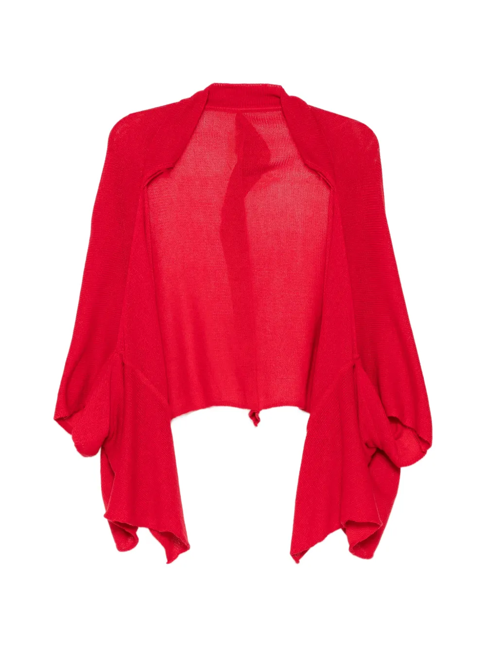 Yohji Yamamoto Cardigan drappeggiato - Rosso