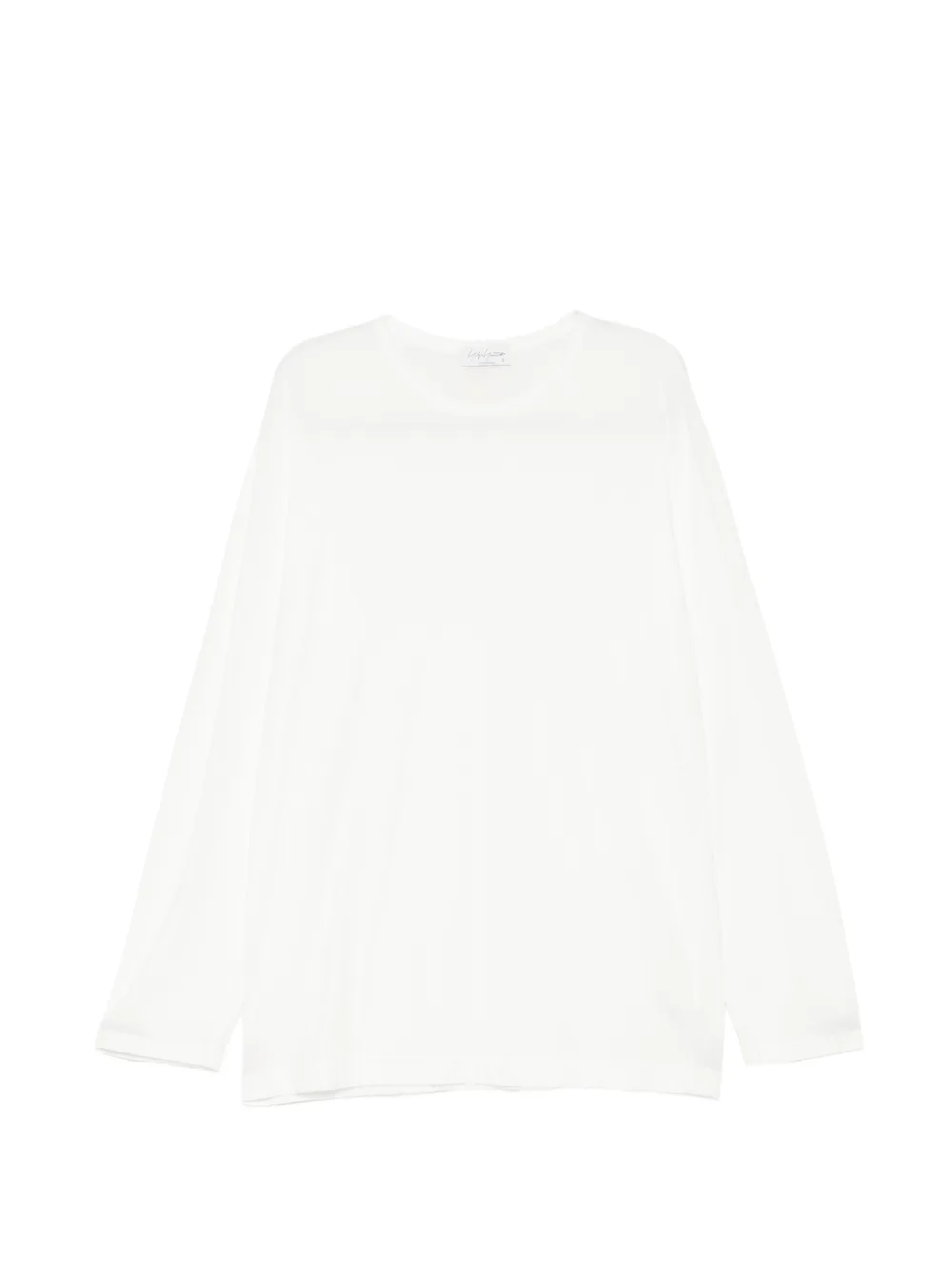 Yohji Yamamoto T-shirt a maniche lunghe - Bianco
