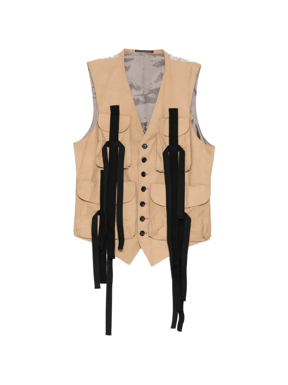 Yohji Yamamoto Gilet con cintura - Toni neutri