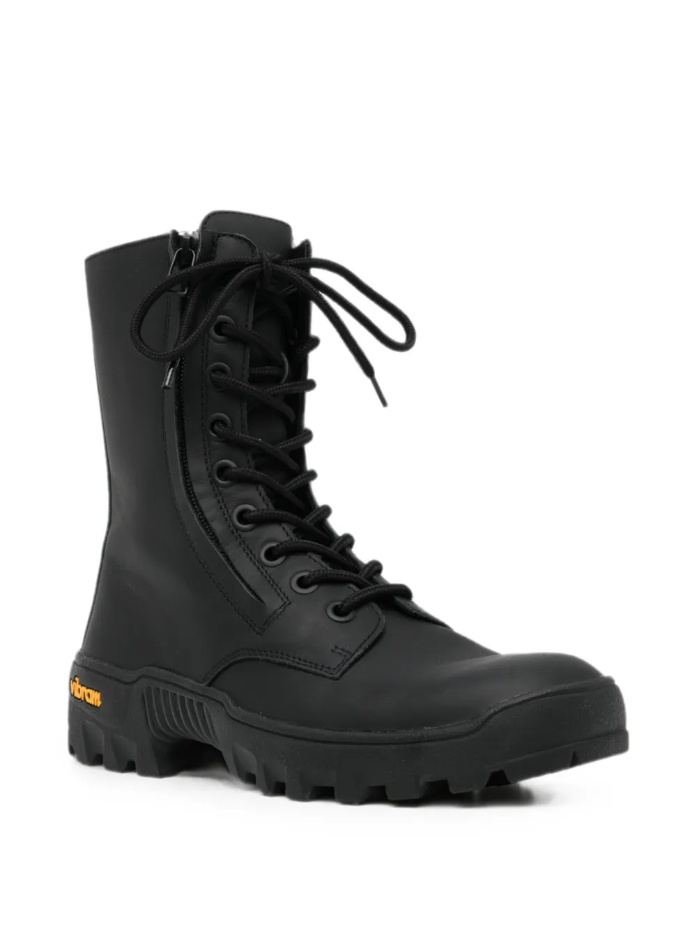Yohji Yamamoto leather boots Zwart