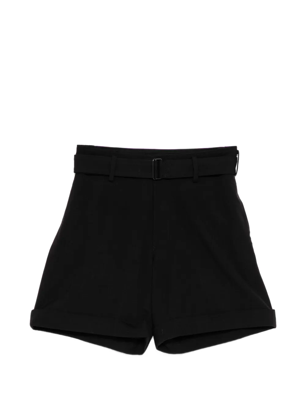 Yohji Yamamoto Shorts con risvolto - Nero