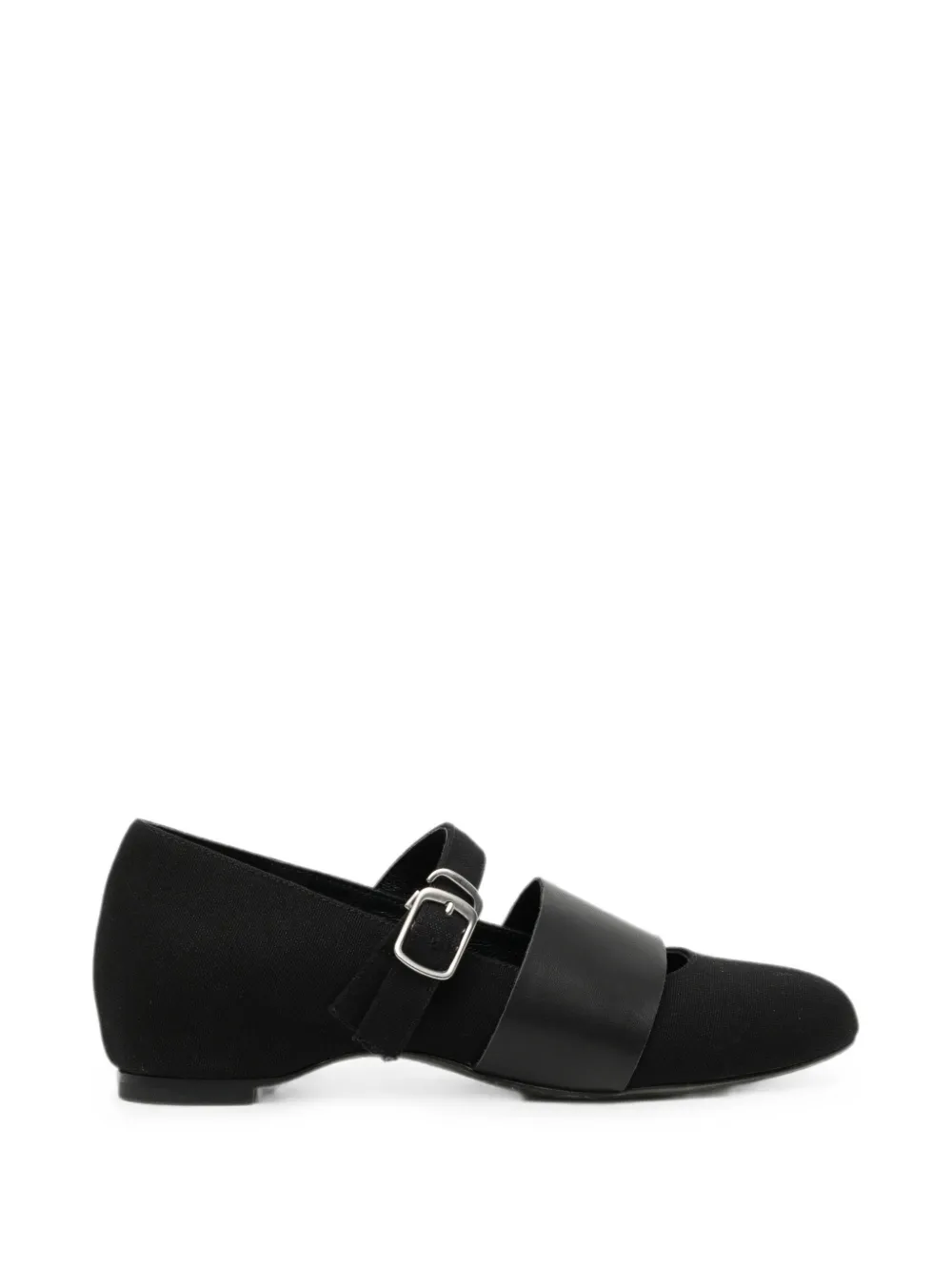 Yohji Yamamoto strap ballet flats Zwart