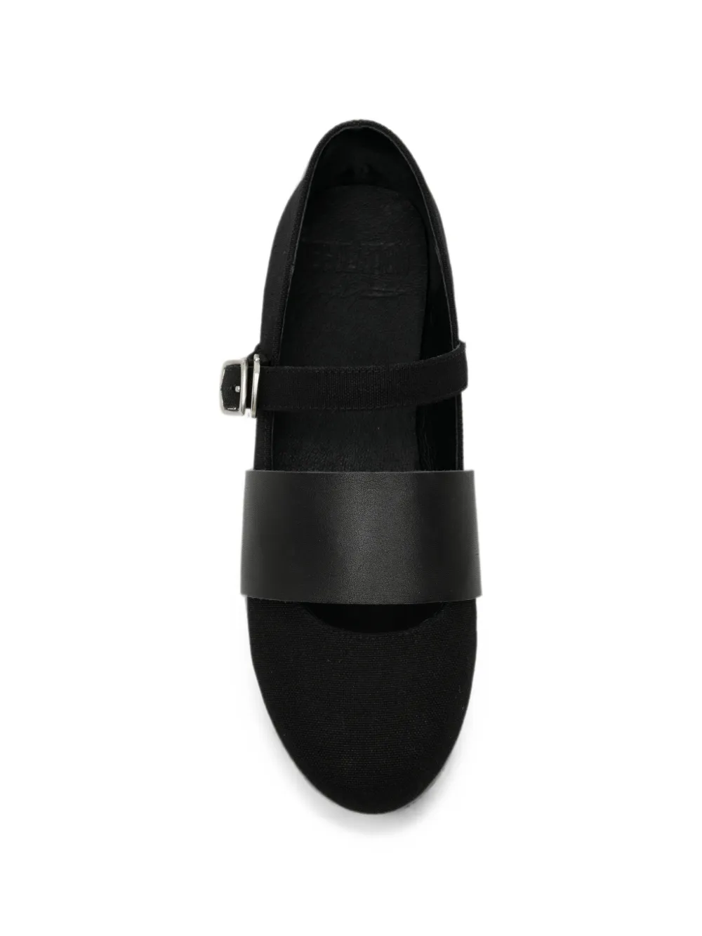 Yohji Yamamoto strap ballet flats Zwart