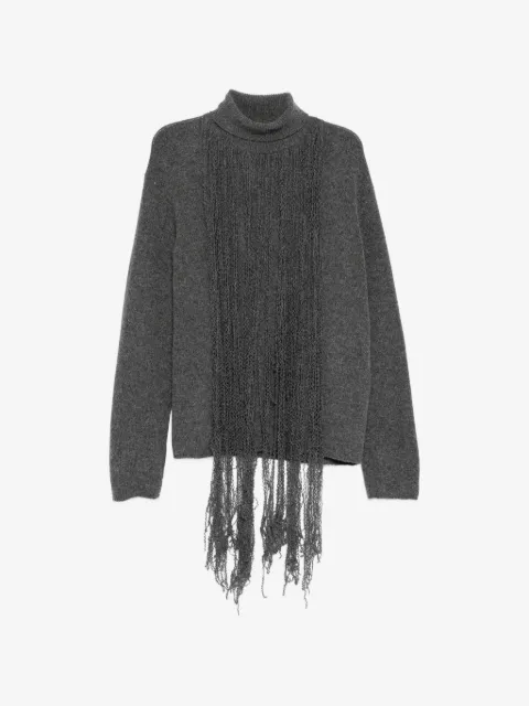Yohji Yamamoto fringe-detail roll-neck sweater