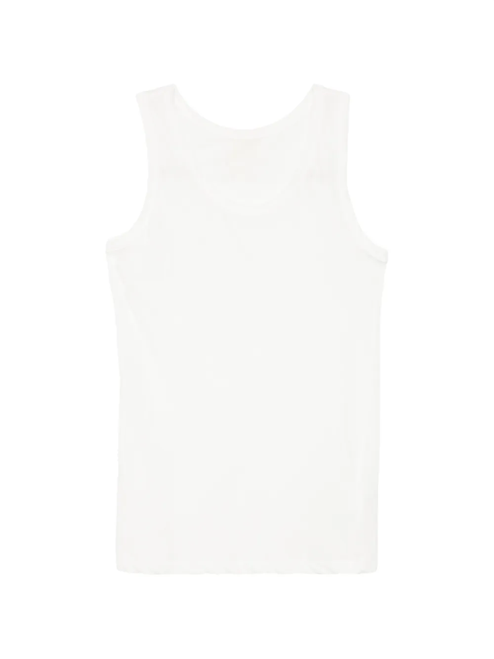 Yohji Yamamoto High-gauge Single Jersey Tank Top In White