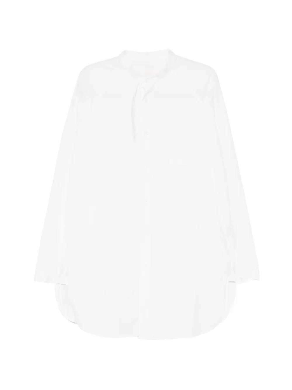 Yohji Yamamoto stand-collar long-sleeve shirt - White