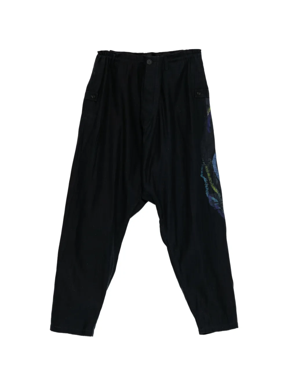 Yohji Yamamoto graphic-print jeans - Schwarz