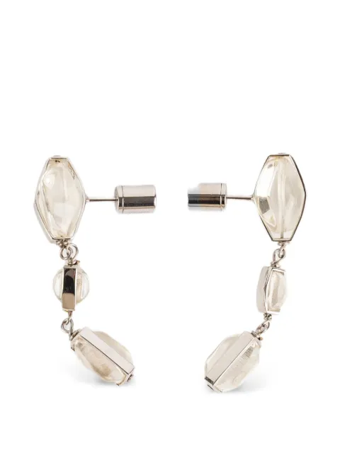 Jil Sander 크리스털 장식 드롭 이어링