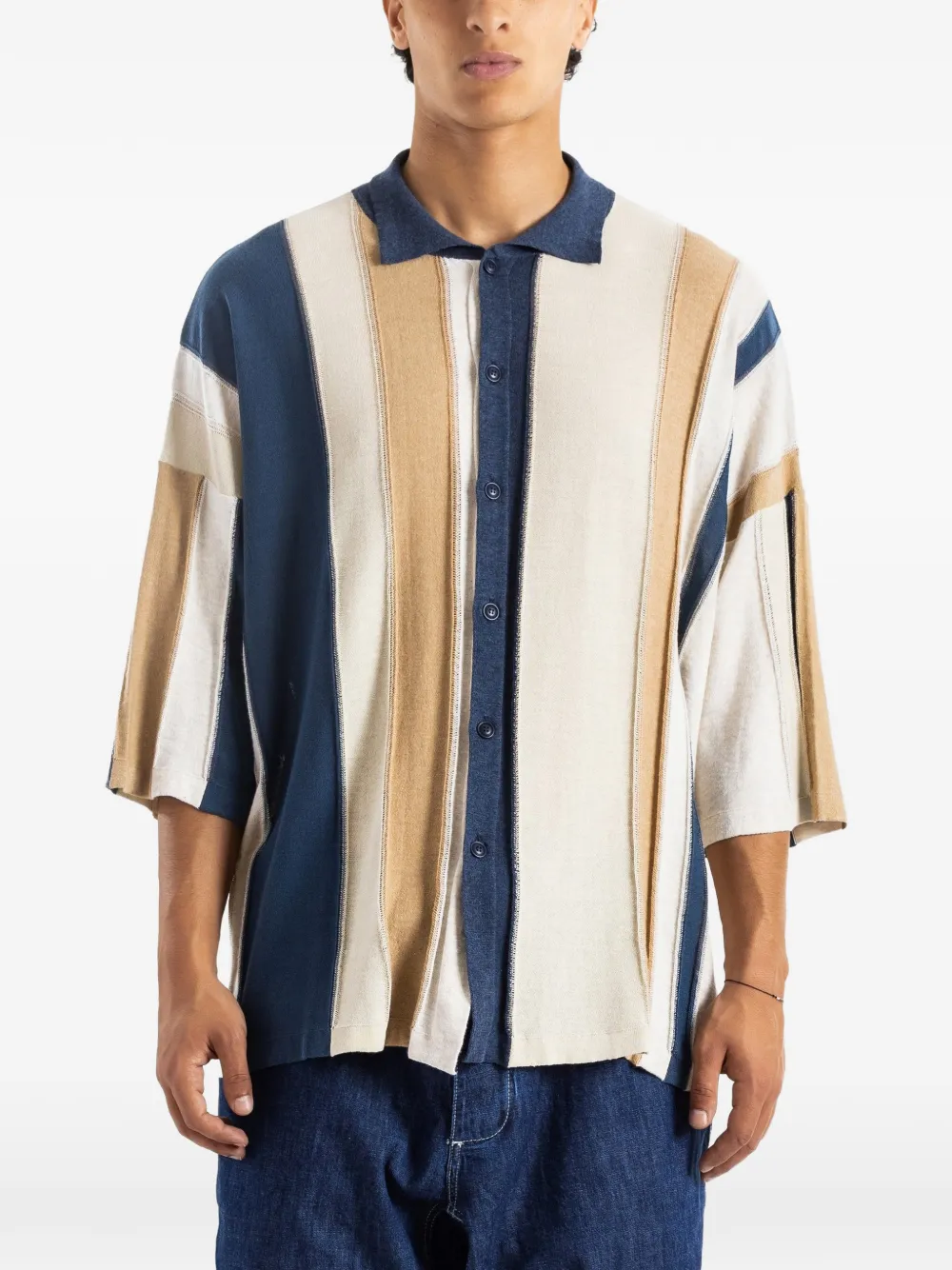  Casey Casey Camisa A Rayas - Azul 