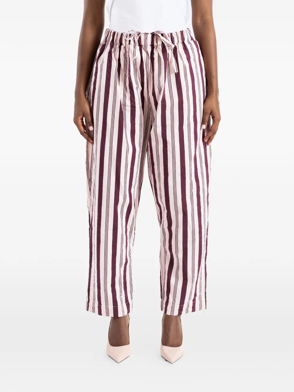 Casey Casey striped drawstring trousers - Rosa