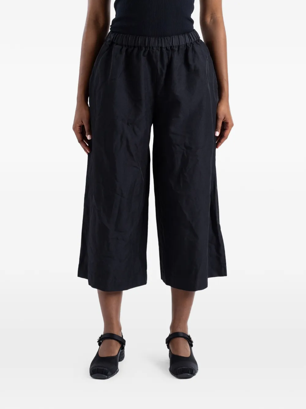 Comme Des Garçons elasticated-waistband wide-leg trousers - Nero