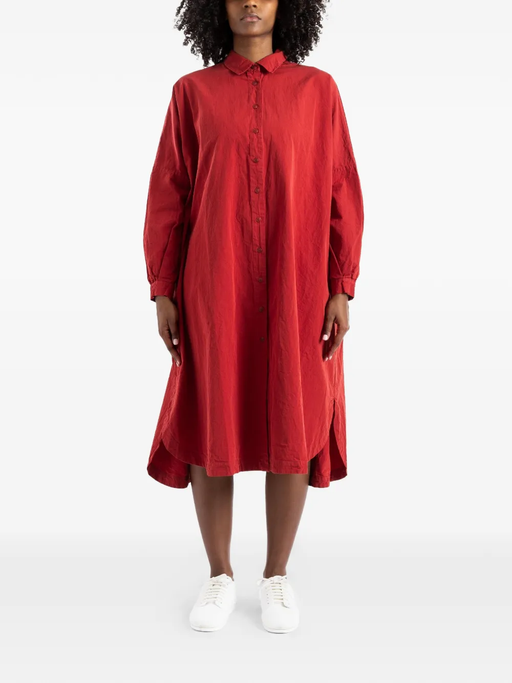 Casey Casey Yuri midi shirt dress - Rosso