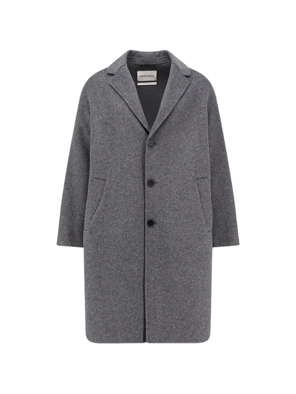 AMARANTO single-breasted notch-lapel coat - Grey