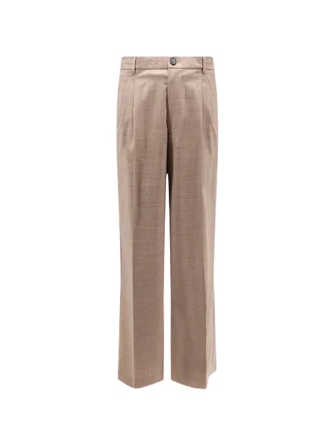 AMARANTO  double-pleat welt-pocket trousers