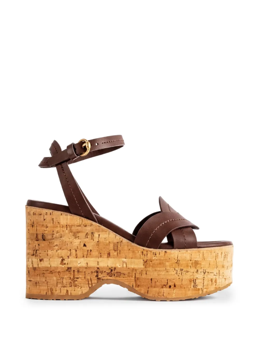 Gianvito Rossi cork-platform sandals - Marrone