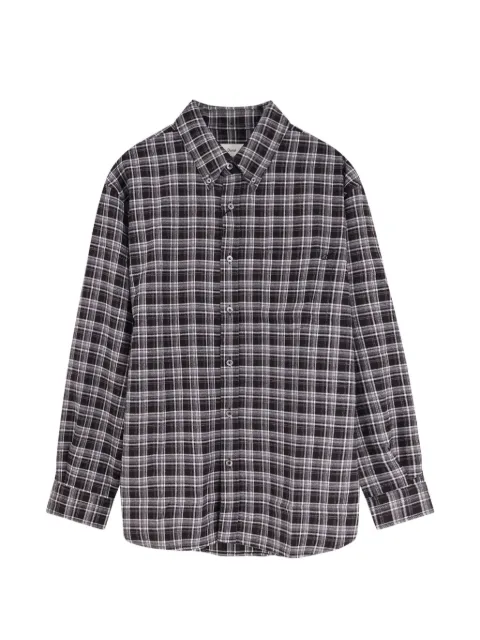 DUNST check-flannel button-down shirt