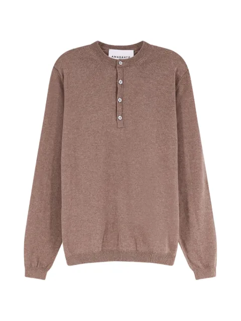 AMARANTO button-placket sweater