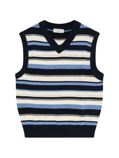 DUNST striped V-neck sweater