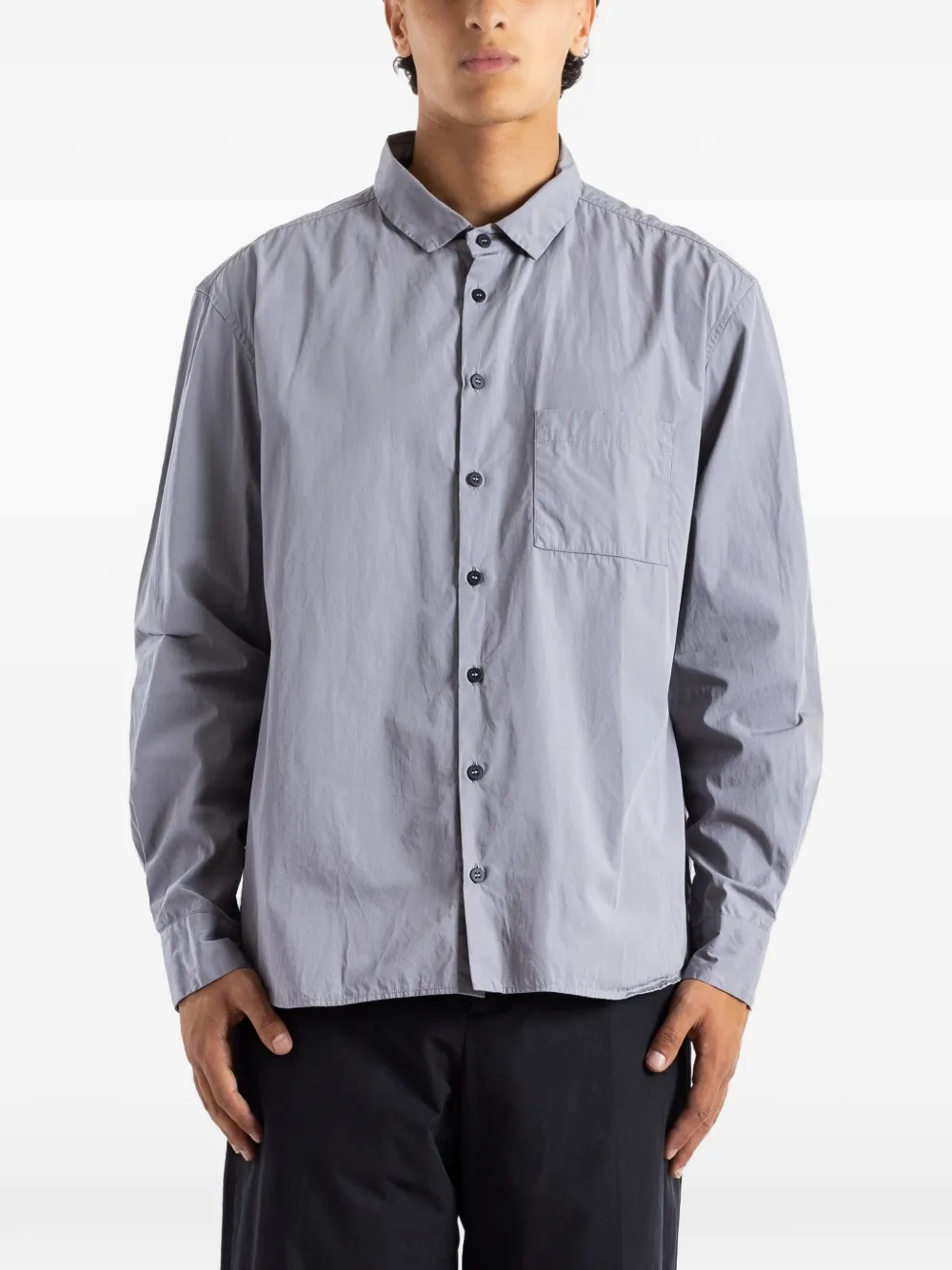 Bergfabel Udo chest-pocket shirt - Grigio