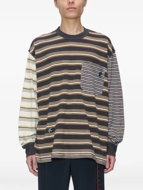 Song For The Mute Tictac panelled striped sweater