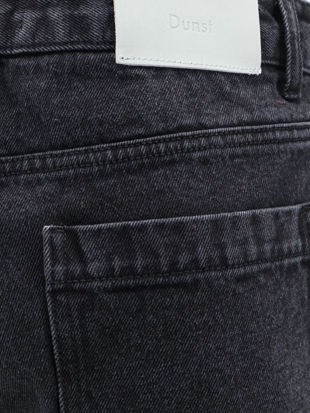 DUNST Denim shorts met plooien Zwart