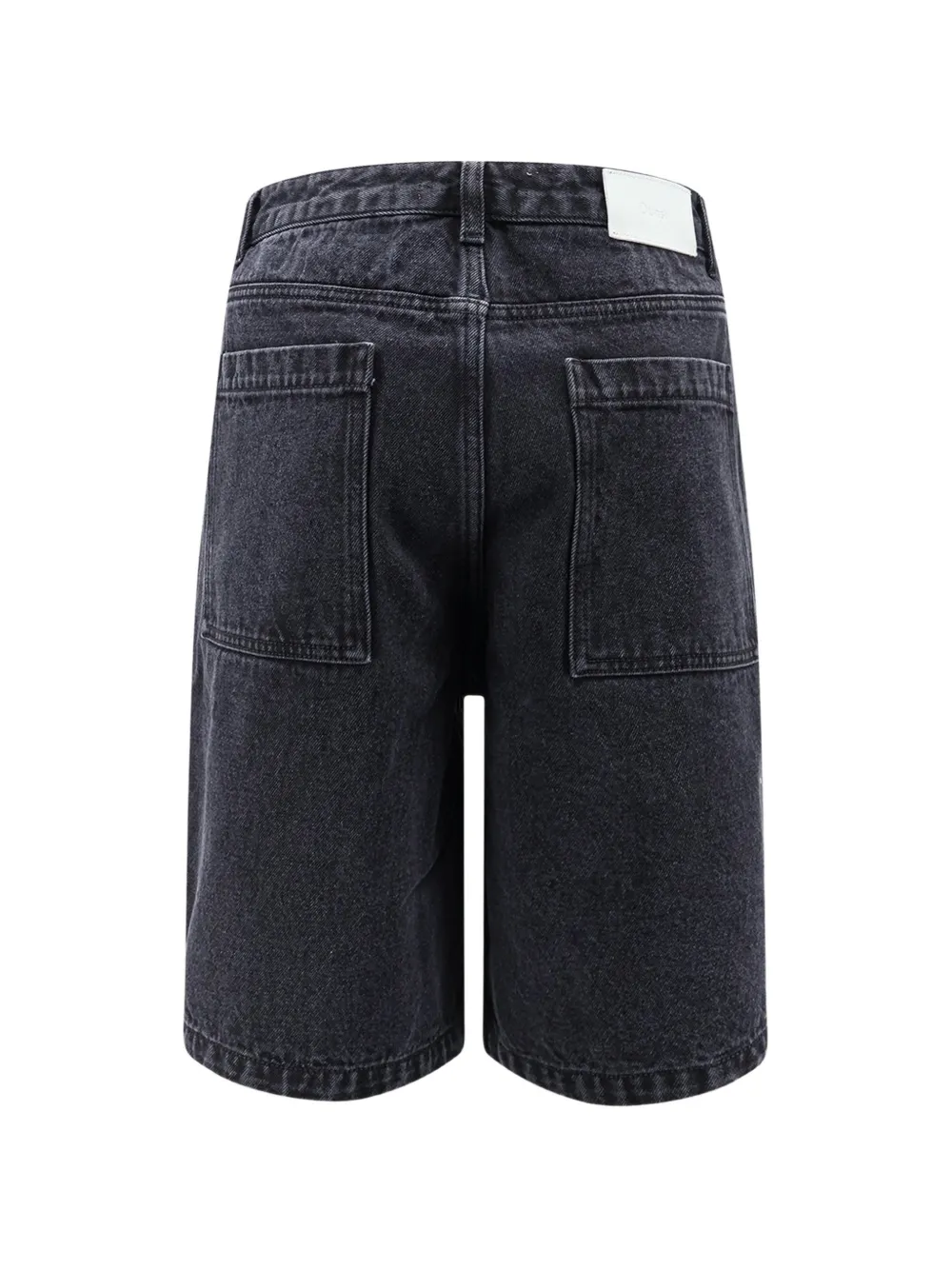 DUNST Denim shorts met plooien Zwart