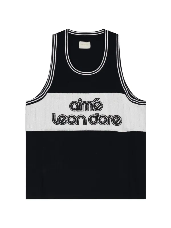 Aimé Leon Dore Logo-embroidered Knit Jersey in Black