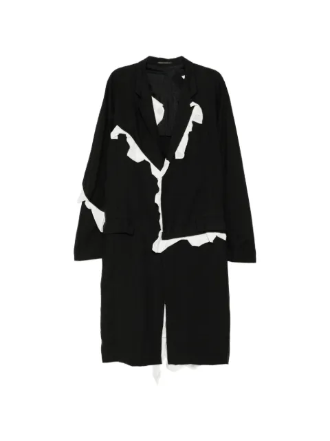 Yohji Yamamoto ruffled lapel coat