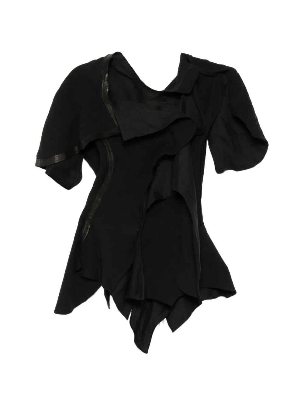 Yohji Yamamoto Giacca asimmetrica in lino - Nero