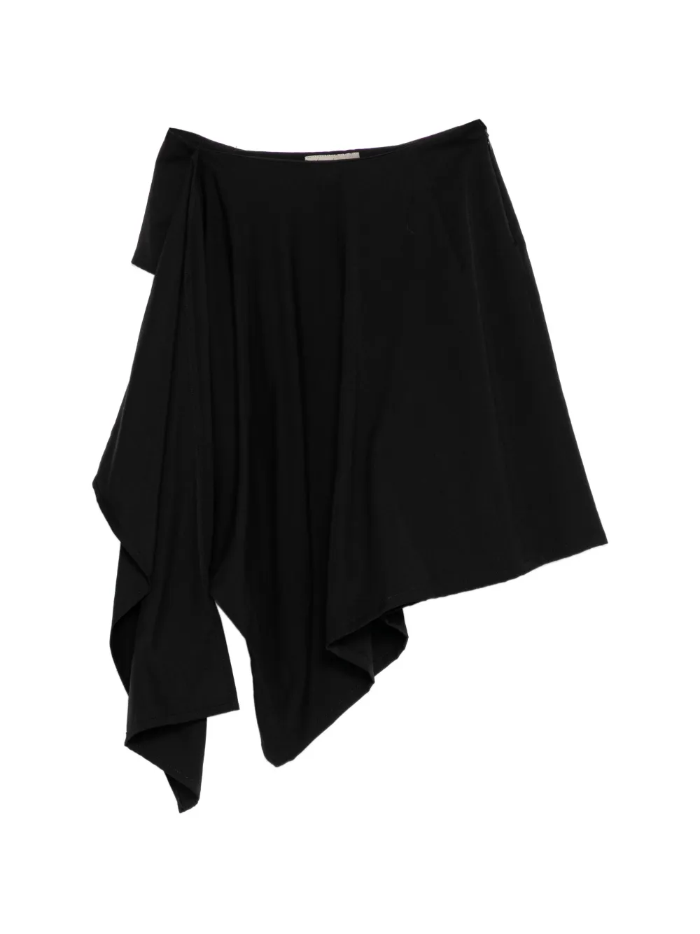 Yohji Yamamoto Gonna drappeggiata Gauze - Nero